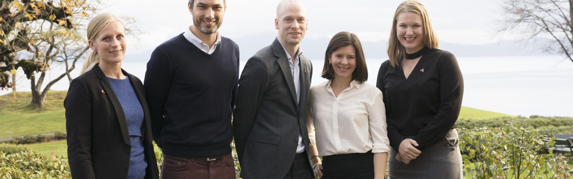 5S4A6407 Styret i Akademiet for yngre forskere. Fra venstre: Guro Busterud, Kyrre Emblem, Magnus Aronsen, Katerini Storeng og Solfrid Bratland-Sanda.