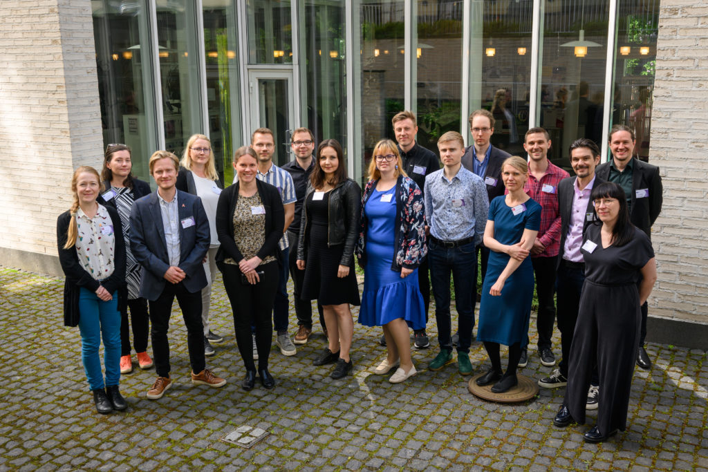 Representatives from Norway Haley De Korne and Bjørn Danbolt front low to the left.