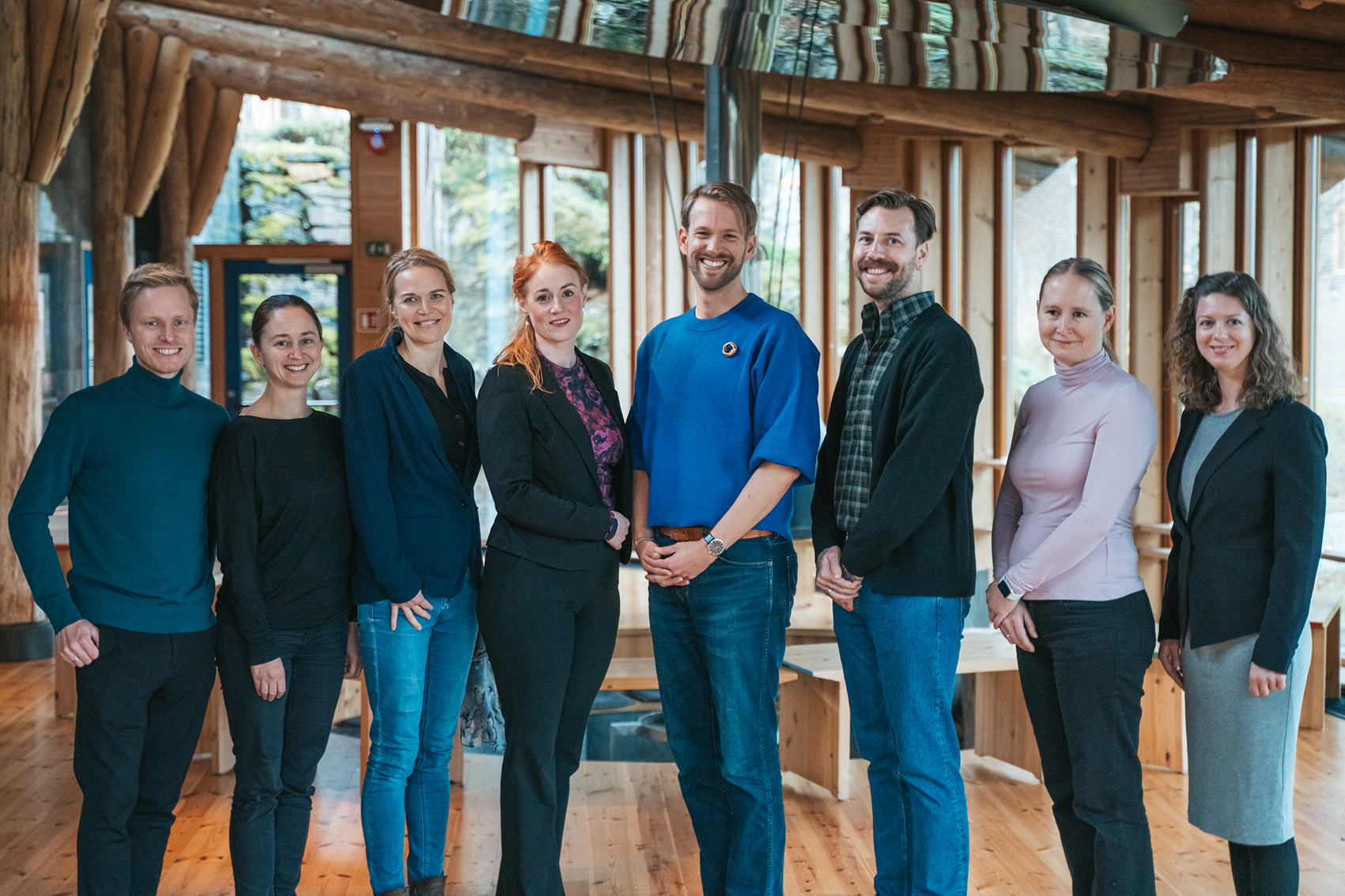 Fv: Bjørn K. Danbolt, Irja Ratikainen, Natalia Kucirkova, Marte CW Solheim, Nils H. Korsvoll, Kai Arne Hansen, Mari Myksvoll, Nora EH Mathé. Foto: David Jensen / AYF